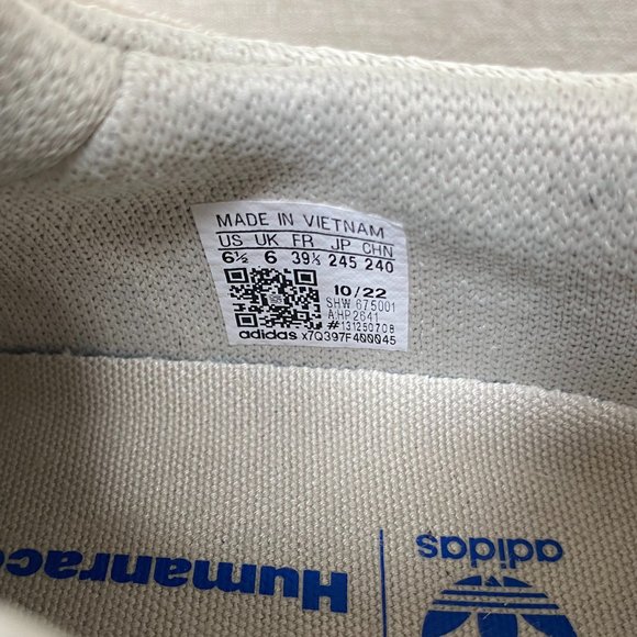 Adidas Pharrell William Human Race NMD S1 MAHBS Men 6.5 HP2641 Oatmeal Blue NWOT - Picture 7 of 12